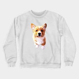 Corgi Puppy Dog Art Crewneck Sweatshirt